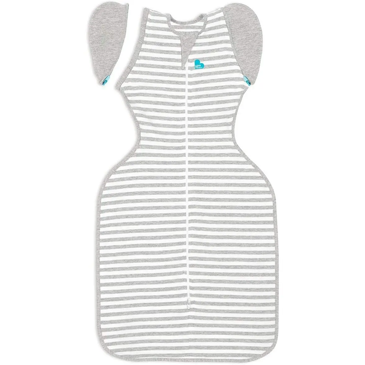 Dream Swaddle Up Transition Swaddle, Patented Zip-Off Wings, Gently Help Baby Transition from Being Swaddled to Arms Free When Showing Signs of Rolling, 1.0 TOG, 13-19 lbs, Gray