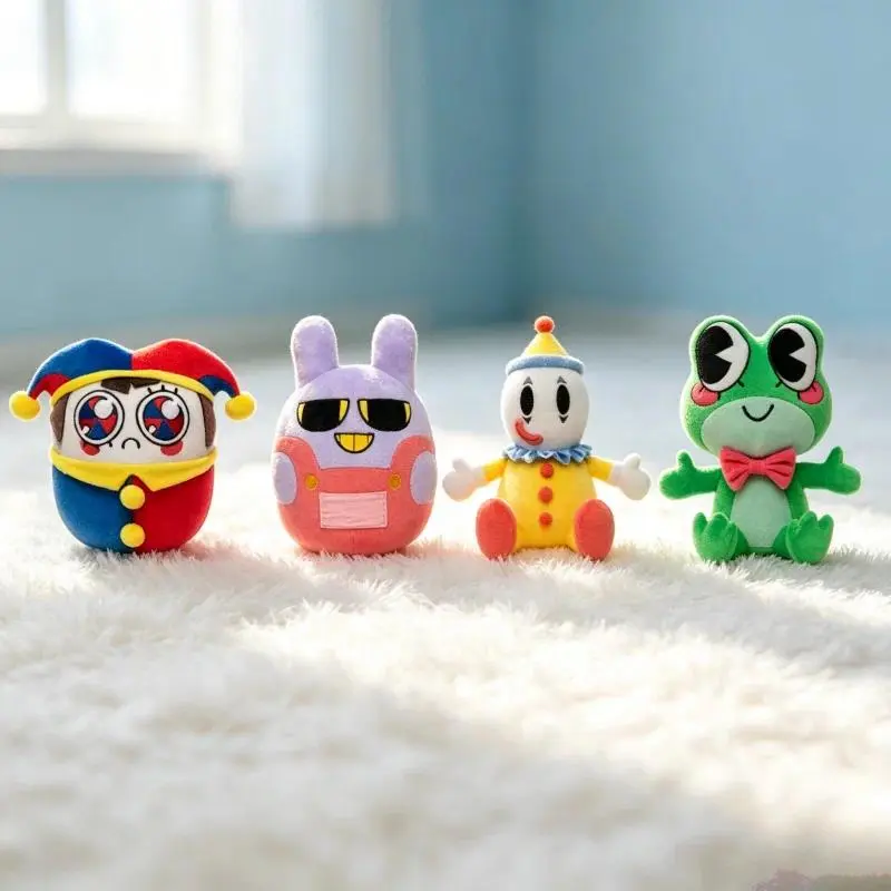 The Amazing Digital Circus Beach Series Plush Keychain Pillow Pomni Jumbo Jax Caine Kinger Soft Stuffed Doll Collect Toy Gift