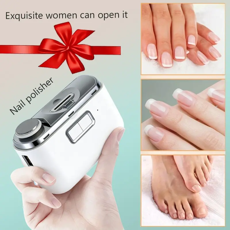 2-In-1 Electric Nail Clipper, Cordless Nail Trimmer, Automatic Nail Trimmer, Nail Clippers, USB Rechargeable, LED Light, Safety Design, for Adults & Elderly, Portable Manicure Tool, Perfect Gift