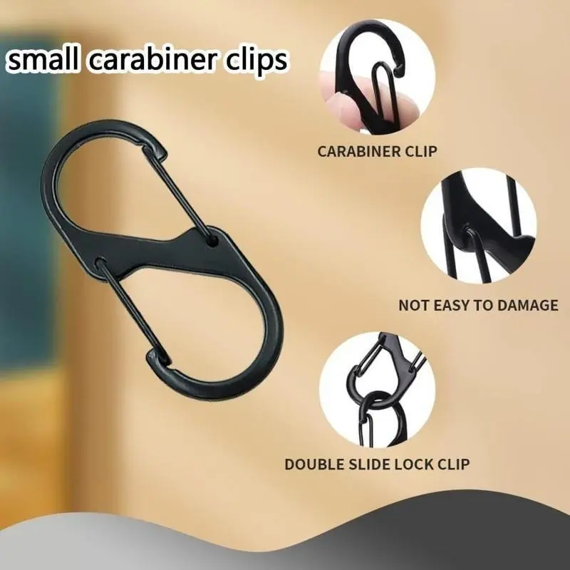 12-Pack Backpack Zipper Locks, Dual Spring S-Type Hook, Anti-Theft, Ideal for Luggage and Camping, Protect Your Items Securely
