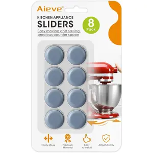 8 Pcs Small Appliance Sliders for Countertop, Self Adhesive Caster Wheels Rollers, Coffee Bar Accessories Kitchen Gadgets Home Must Have for Mixer Coffee Maker Air Fryer