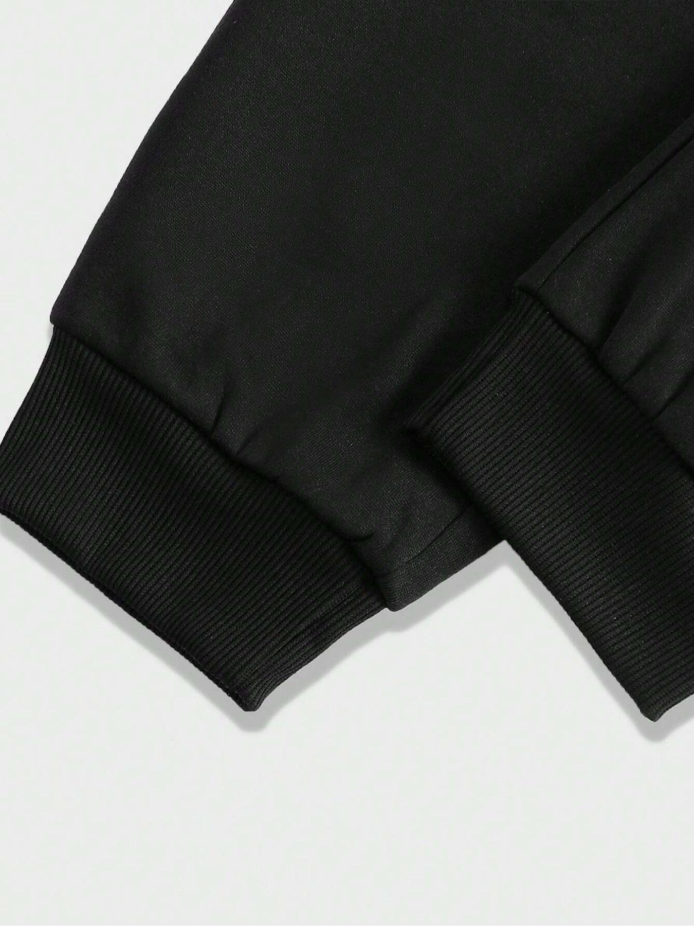 Men's Casual Hooded Vest with Long Pants, Comfortable Fitted Knit Fabric for Fall Season, Stylish Set for Everyday Wear, Activewear