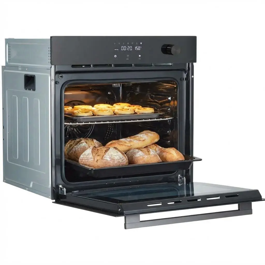 24 Inch Electric Single Wall Oven, 2.5 Cu.ft Built-in Convection System with 8 Cooking Functions