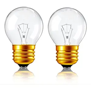 40 Watt Oven Light Bulb G45 E26 120V 500 Fahrenheit Heat Resistant Appliance Bulbs Replacement for Oven, Refrigerator, Microwave-360 Lumens Incandescent Blubs-2700K Warm White Dimmable (Pack of 2)