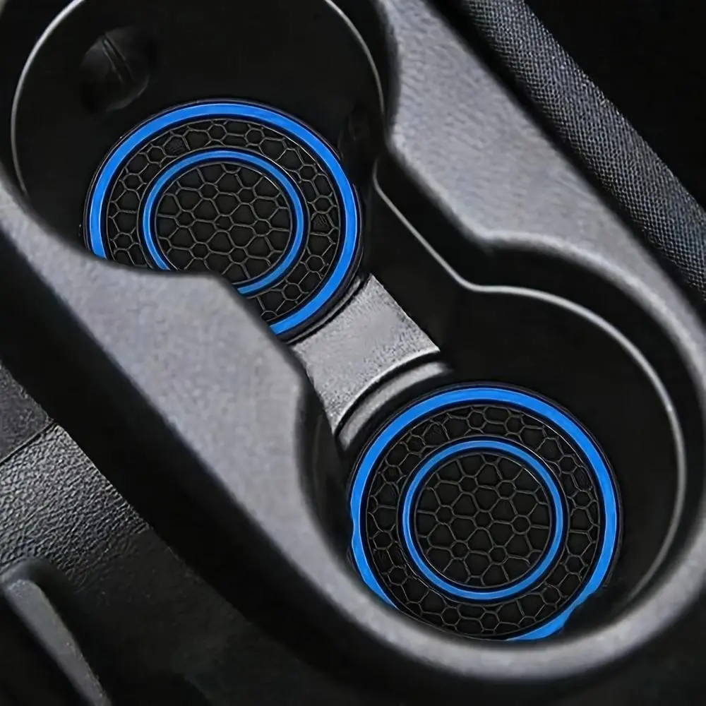 2pcs/set and Blue Silicone Car Cup Holder Car Interior Accessories Automotive Interior Accessories Non-Sponge Rubber Unvulcanized Not for Machine & Instrument Use Car Accessory Other Product_type