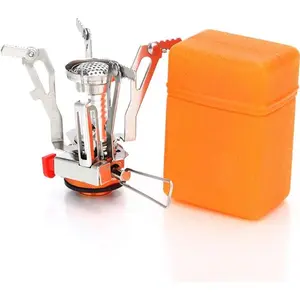 Portable Camping Stove Backpacking Stove, Specialized Hiking Stove Camping Stove with Piezo Ignition Stable Support Wind-Resistance, Camp Stove  Outdoor cooking Camping Hiking Adventure Cooking