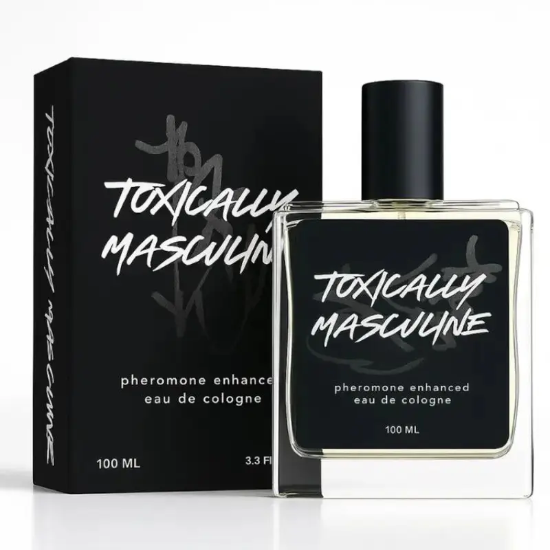Toxically Masculine Pheromone Infused Eau De Cologne 100ML, Long Lasting Fragrance, Bold Scent Colognes for Men, Friday Gifts