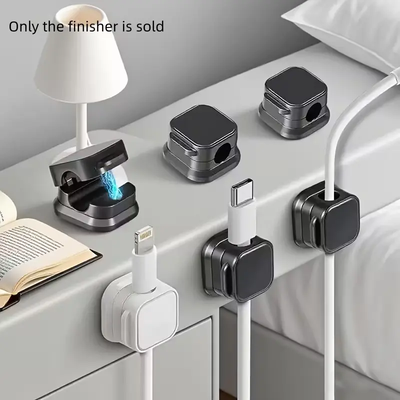 A set of 8 data wire harness organizers, without punching, cable clamp storage socket, self-adhesive network cable, wiring buckle, nail-free cable manager.