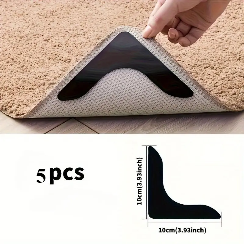 Anti-slip carpet stickers and glue, suitable for tile and wooden floor areas in living rooms, dining rooms and bathrooms, preventing movement and sliding, ensuring the carpet is flat and securely fixed. Innovative product, shelf padding