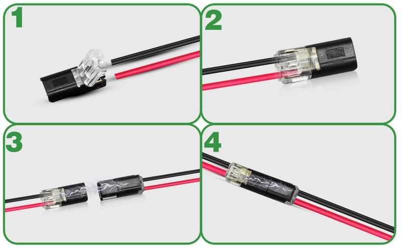 Double-Wire Plug-in Connector Led Light Strip Connectors 2 Pin,Led Strip Lights Connectors Low Voltage Wire Connector with Locking Buckle,Fast Connect Plugs Led Connectors for Strip Lights-YY.