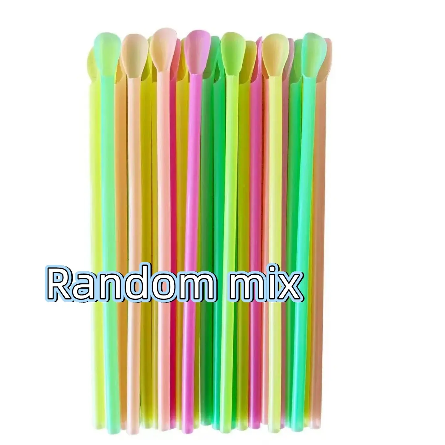 Colorful Straw Spoons 50/100pcs, Multi-Functional Smoothie & Drink Spoon Set, Ideal for Parties, Christmas, Gatherings & More