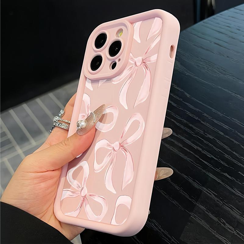 Bow Pattern Phone Case, Cute Phone Case, Fashionable Phone Protector Cover, Phone Accessories Compatible with iPhone 17 16 15 14 13 12 11 Xs Xr & Samsung Galaxy S26 S25 Ultra S24 Plus S23 FE S22 S21 Series.QXB286.designer,case Protective Protection