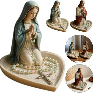 Virgin Mary Resin Crafts Statue, Lightweight & Fade-Resistant Design, Exquisitely Crafted for Churches, Homes, Monasteries & Religious Decorations, Religious Ornament, Decorative