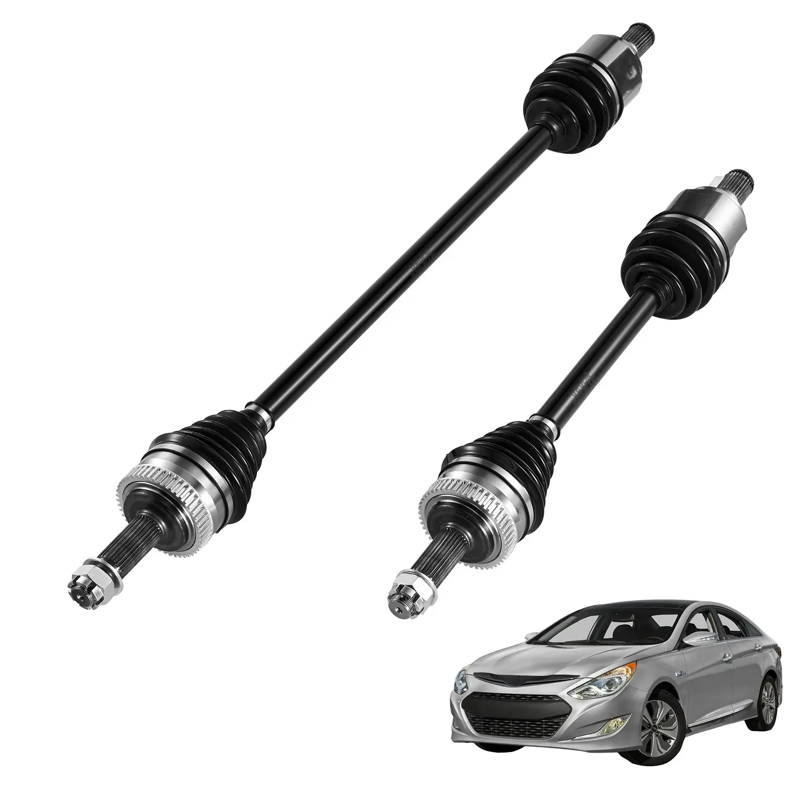 VEVOR Front CV Axle Shaft Assembly Pair (2 Pieces), Left/Right Vehicle Shafts for 2011-2014 Hyundai Sonata, Alloy Steel, 28x27 Tooth, Pre-Installed Nut, OEM Fit Replacement Parts