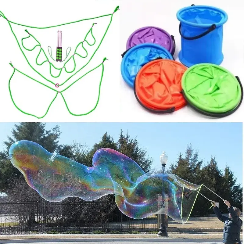 Multiple Combinations Bubble Rope Props - Scalable Bubble Stick Bubble Circle Performance Props Outdoor Party Toy For All