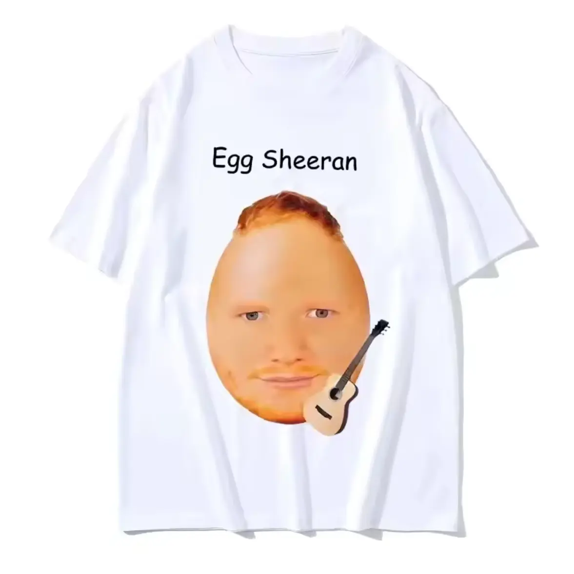Egg Sheeran Egg Head Celebrity Graphic Unisex Short Sleeve T-Shirt 100% Pure Cotton soft cotton tee basic white tee camisetas unisex casual street style us festive wear funny meme tee boutique tees fyp shirt universal daily dating travel clothing
