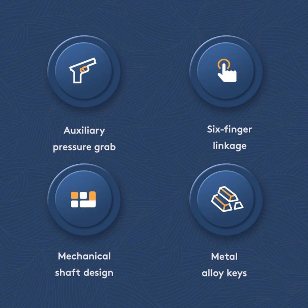 G21 1 Pair 6 Finger Game Controller for PUBG Game Mobile Gamepad Trigger Joystick Shooter Fire Button Controller for PUBG Mobile