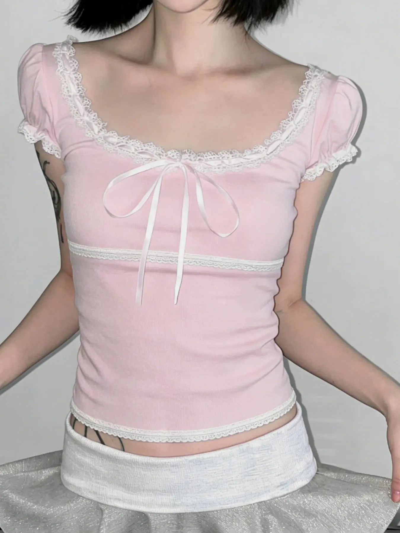 Lace T-Shirt for Women, Elegant and Chic Design, Perfect for Casual Wear, Soft and Comfortable Material, Ideal Gift Choice
