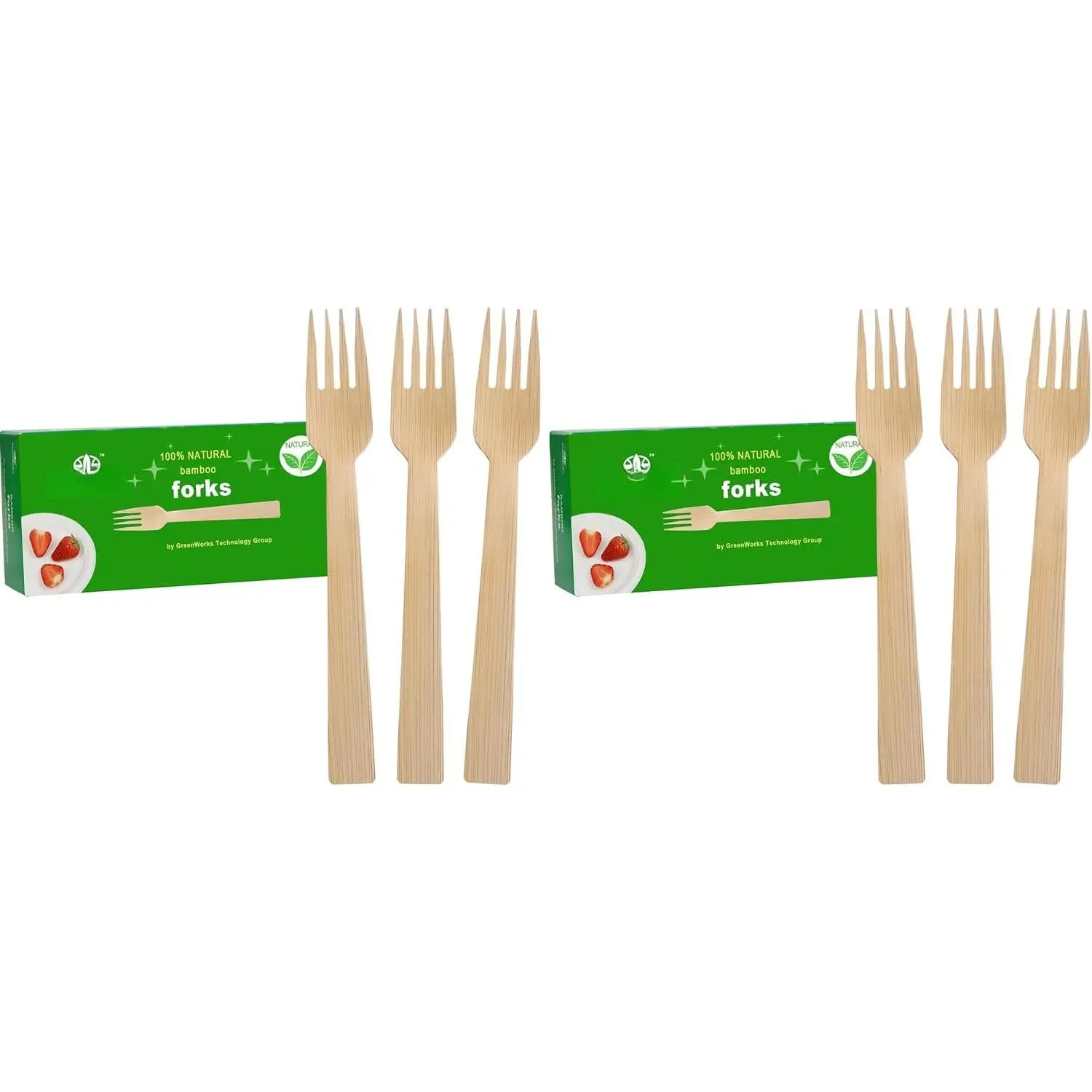 50 Count  Forks, 6.7 Inch large Size Compostable  Fork