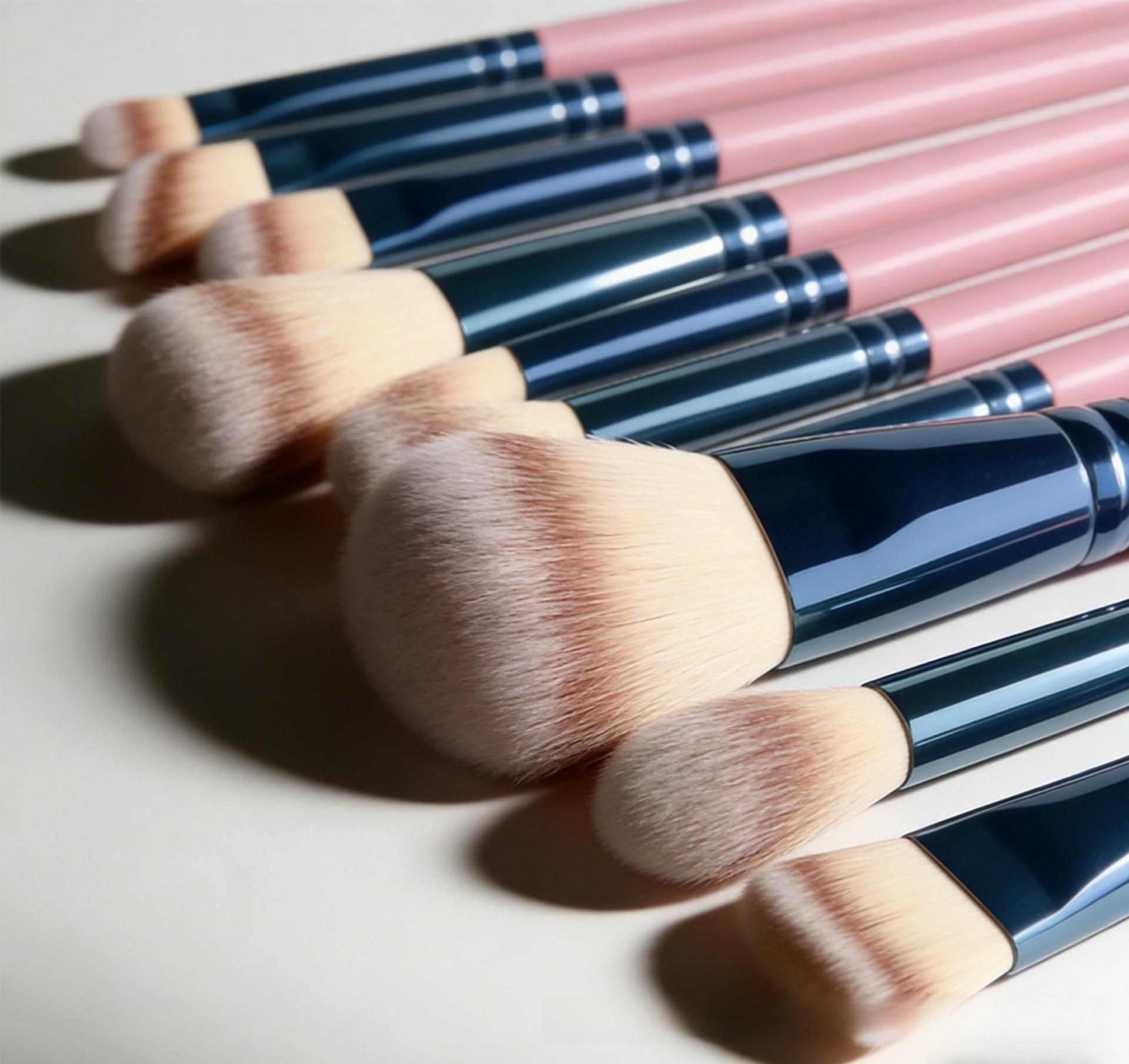 44-piece beauty tool set with 20 makeup brushes, toiletry and makeup bag, puff, and travel kit