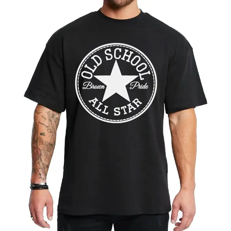 Old school all star Clothing, Hiphop Mexican Clothes, Lowrider Clothes, Oversized Graphic Tee Medium Heavy Sweatshirt Hoodie for Men & Women Full size S-5XL