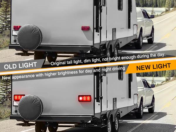 Nilight Rectangle Red LED Triple Tail Lights