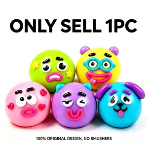 New Squishy Dog Face Swap, Soft Moldable Cute Slow Rise, Relaxing Sensory Fidget, Anxiety Stress Relief, Fun Desk Accessory for Adults