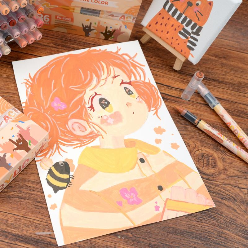 Skin Tones Art Markers,12/24/36 Color Soft Brush Tip Acrylic Paint Pens Quick-Drying Waterproof Acrylic Paint Markers for Illustration Sketching, Wood,Glass,Fabric,Rocks Painting, Wide Color Selection, Acrylic Drawing Markers Skin Tones Art Markers,12/24/36 Color Soft Brush Tip Acrylic Paint Pens Quick-Drying Waterproof Acrylic Paint Markers for Illustration Sketching, Wood,Glass,Fabric,Rocks Painting, Wide Color Selection, Acrylic Drawing Markers