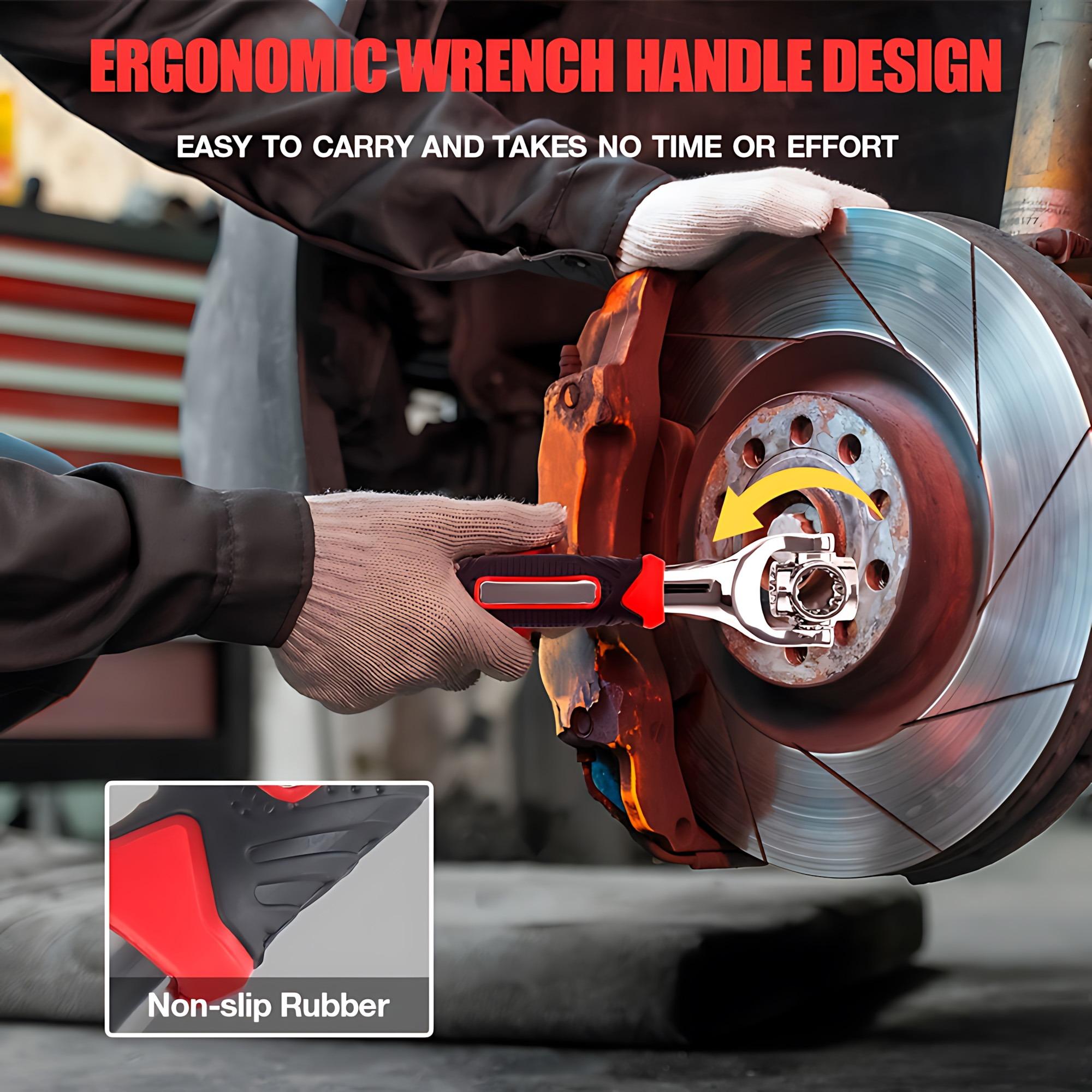 52 in 1 Multifunctional Socket Wrench, 360 Degree Rotating Head Socket Wrench, Combination Wrench Set, Universal Double-ended Wrench Tool for Home & Car Repair