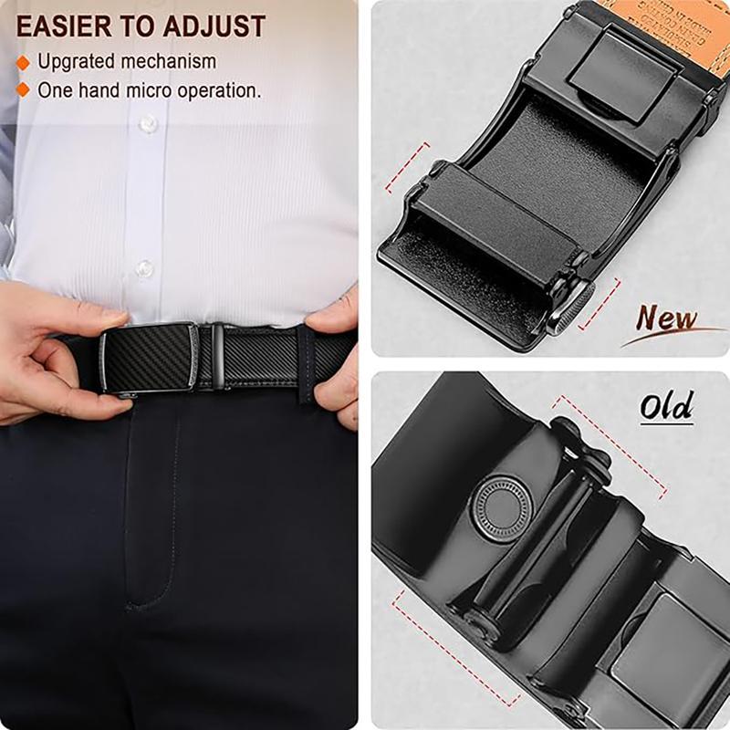 KZZ Mens Belt Leather Ratchet Easy Release Belt Dress and Casual Adjustable Belts for Men's Wear Gift Fathers Gift christmas gifts for him Tailored Fit Anniversaries SpringStatements
