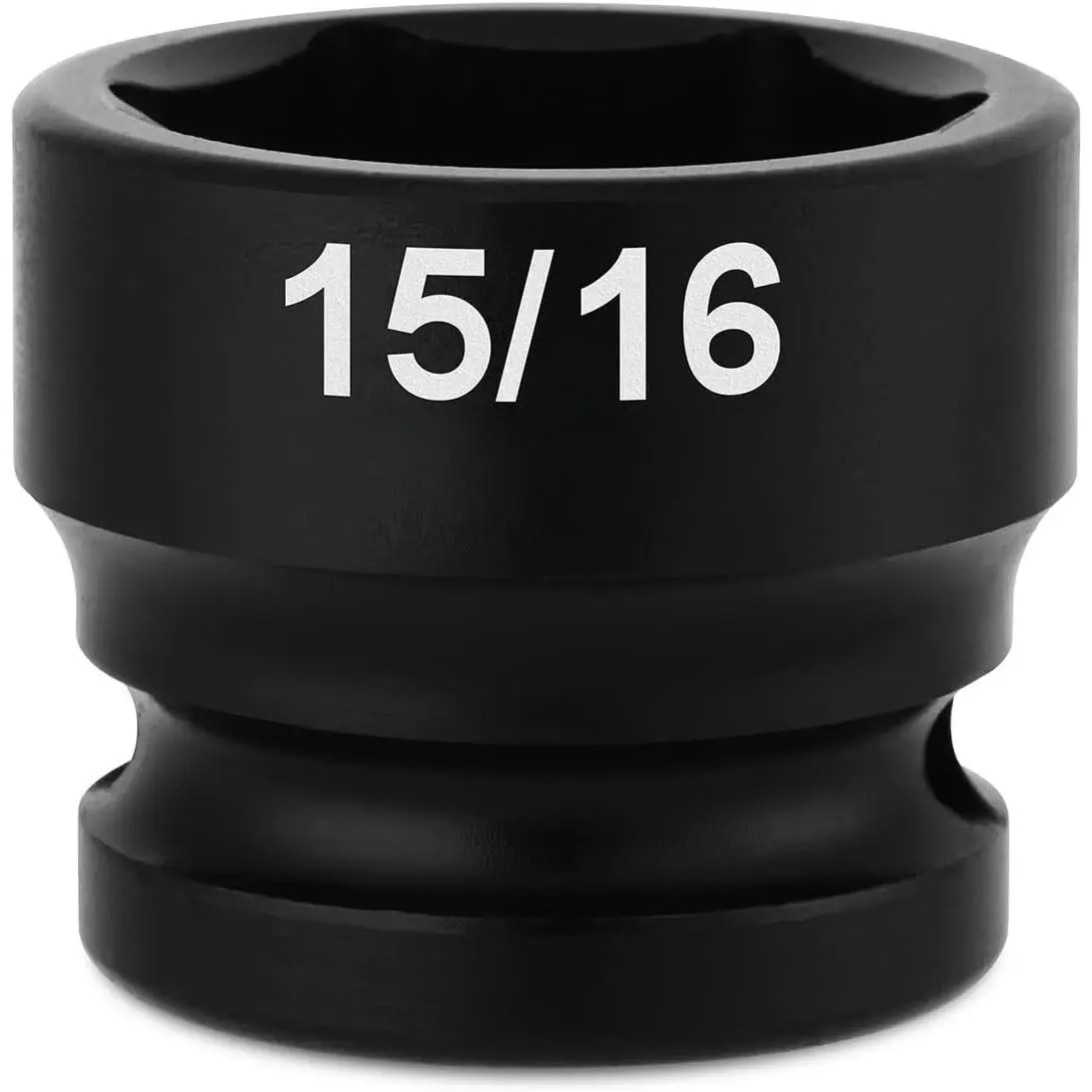 1/2" Drive Stubby  Socket,CR-MO,15/16",6-Point,SAE,Radius Corner Design, Axle Nut  Grade Socket for Easy Removal
