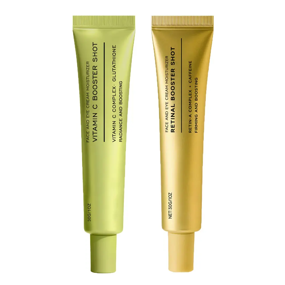 Booster Shot Skin Renewal Duo - Vitamin C & Retinal for Day And Night Radiant Brightening, Pore Minimizing, Moisturizing, Even Skin Texture, and Fades Dark Spots, Dark Spot Corrector | 1 fl oz + 1 fl oz