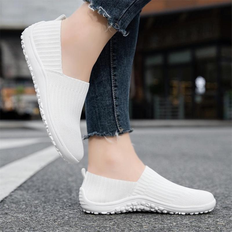 Women's Slip-On Barefoot Flats Casual Fashion Comfortable Shoes Lightweight Breathable Knitted Material Zero Drop Anti-slip Sole Minimalist Walking