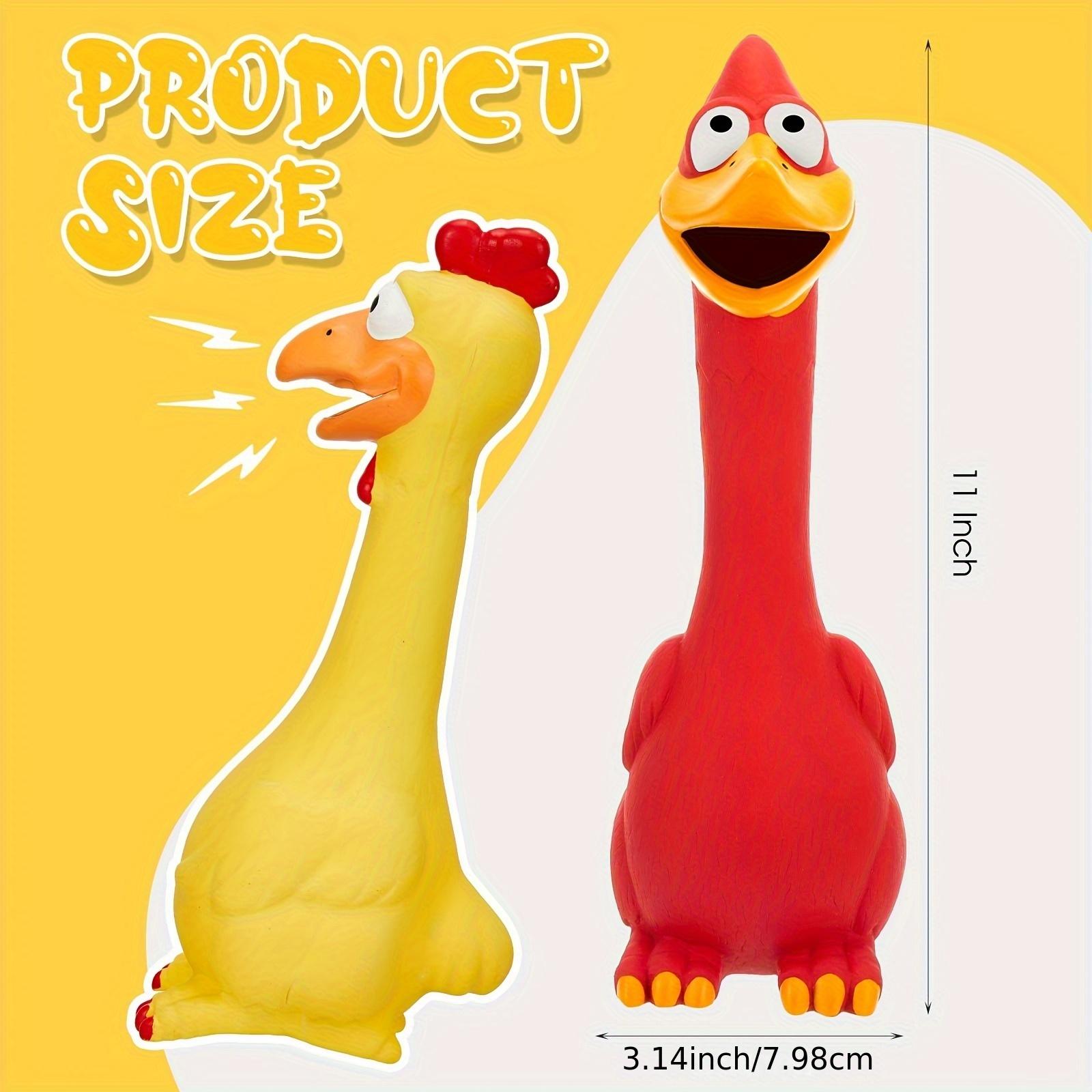 3-pack latex squeaking chicken toys for horses, simulated screaming turkey, dog play props, anxiety relief, sound-making toys, prank fun