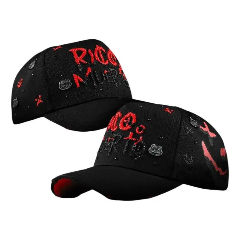 Limited Edition Mz Hats Rico O Muerto Embroidered Snapback Hat, Trendy Streetwear Baseball Cap, Adjustable Outdoor Sun Hat for Men Women
