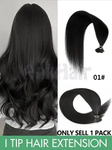 Luxury Pre-Bonded I-Tip Human Hair Extensions, Micro Ring Technology, 12-22" Length, Natural, Easy to Apply, Damage-Free
