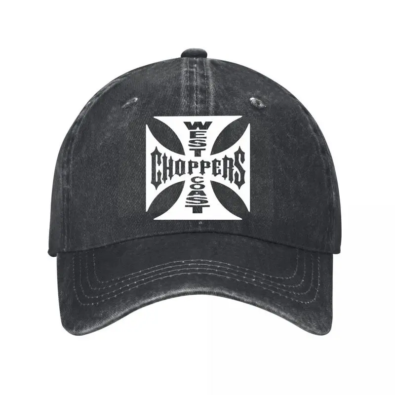 West Coast Choppers Gothic Cross Washed Baseball Cap
