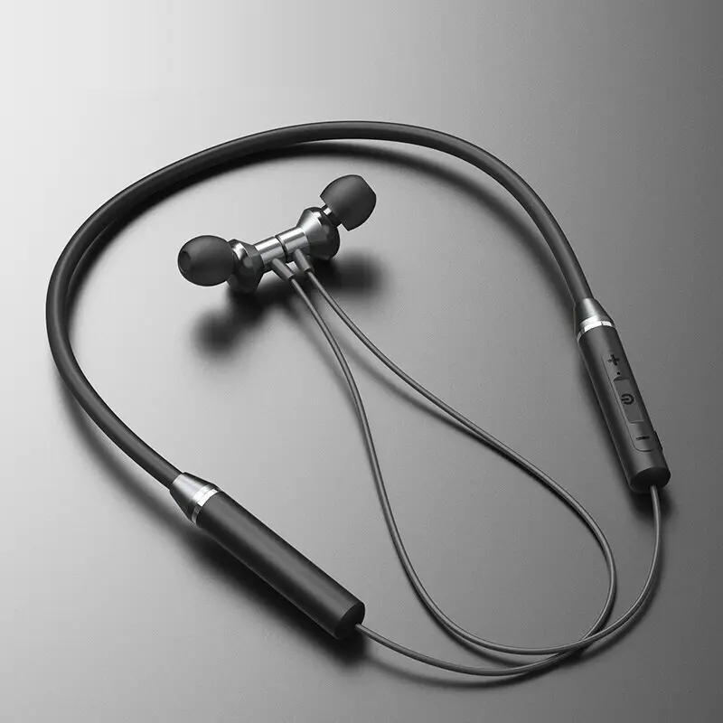 Silver Cat Ear Bluetooth Headphones - TWS In-Ear Wireless Neckband Earphone with Noise Cancellation, Mic, EQ Mode, Long Talk Time, Audio Protection, Lightweight Foldable Design, Portable for Mobile Phones, Swimming, Sleep fitness earbuds laptop use