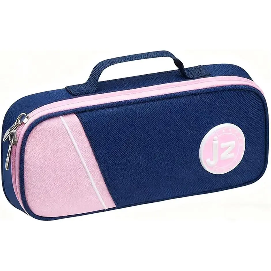 Large Capacity Pencil Case, Oxford Pencil Pouch with Handle for School | Roomy Oxford Pencil Pouch With  Zippers, Mesh Pocket And Handle To Organize Pens, Pencils And School Essentials