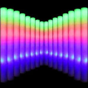 Light Up Glow Sticks Bulk, LED Foam Sticks in The Dark with 3 Modes Flashing Led Foam Multicolor Batons Light up Party Favors for Birthdays, Weddings, Concerts, Festivals (45pcs)fidget toys