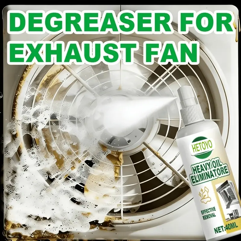 Powerful Kitchen Degreaser Spray – Suitable for metal surfaces, multi-purpose degreaser – Residue-free formula, easy to use; ideal for ovens, microwaves, stovetops, and grills.