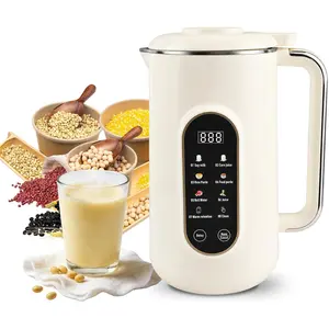 8-IN-1 Nut Milk Maker, 50 oz Soy Milk Maker Machine with 316  Grade Stainless Steel, Self-Cleaning, Boil Water & 18-Hour Delay, Countertop Blender for Nut, Soy, Oat, Juice, Milkshake & Oatmeal