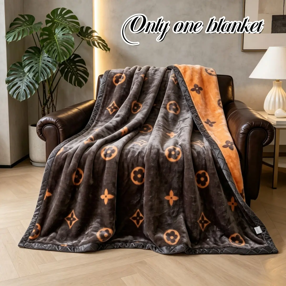 1pc New Arrival Thick Milk Velvet Bed Blanket, Soft and Comfortable, Cozy Warm Blanket, Home Air Conditioning Blanket, Winter Warm Blanket, Perfect Gift