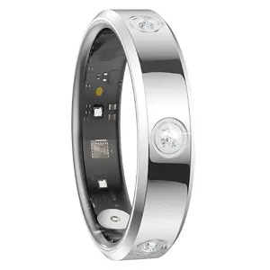 HR01 Super Slim Smart Ring Heart Rate Stress Monitor Waterproof Fashion Ring for Men Women Compatible with Xiaomi Devices