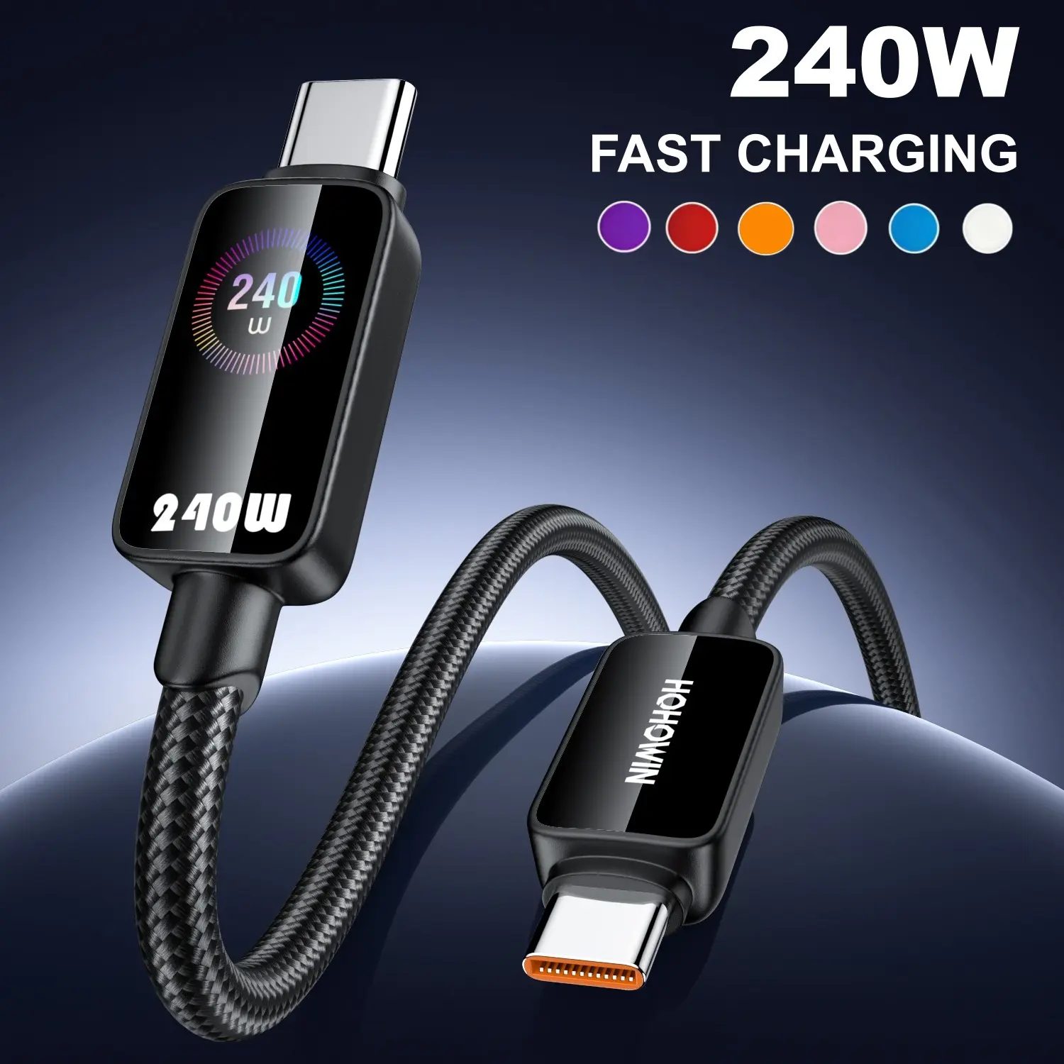 240w USB-C to USB-C Data Cable, Type-C Fast Charging Cable, Compatible with for iPhone 17/16/15, Macbook, iPad,for  Samsung S26/s25, Camera, Speaker, Earphone