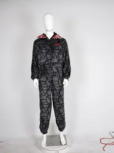 Adult Demogorgon Role Play Jumpsuit, Fall Winter Thickened Jumpsuit, Unisex Halloween Cosplay Costume, Creative Birthday Gift, Dark Theme Home Wear