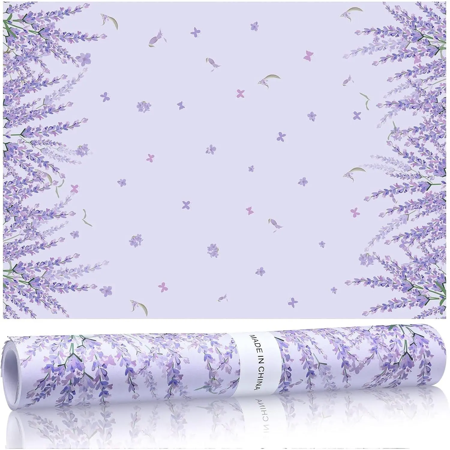 20 Sheets 14 x 19.5 Inch Scented Drawer Liners for Dresser Non Adhesive Fragrant Drawer Liners Paper for Bedroom Kitchen Cabinet Home Shelf Closet (Lavender)