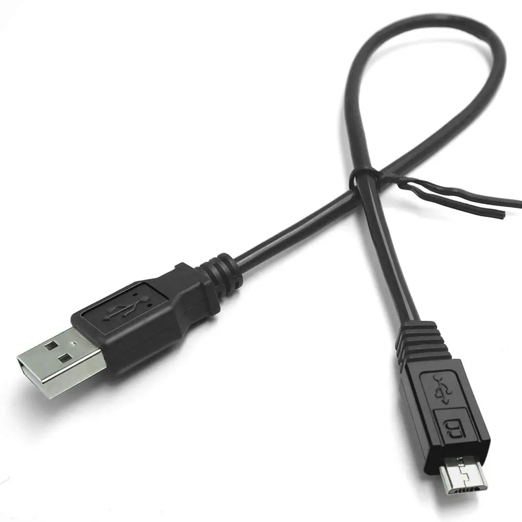 10 Inch Short  USB Charger  | Both  and Sync for Android Type A Male to  B Male Black