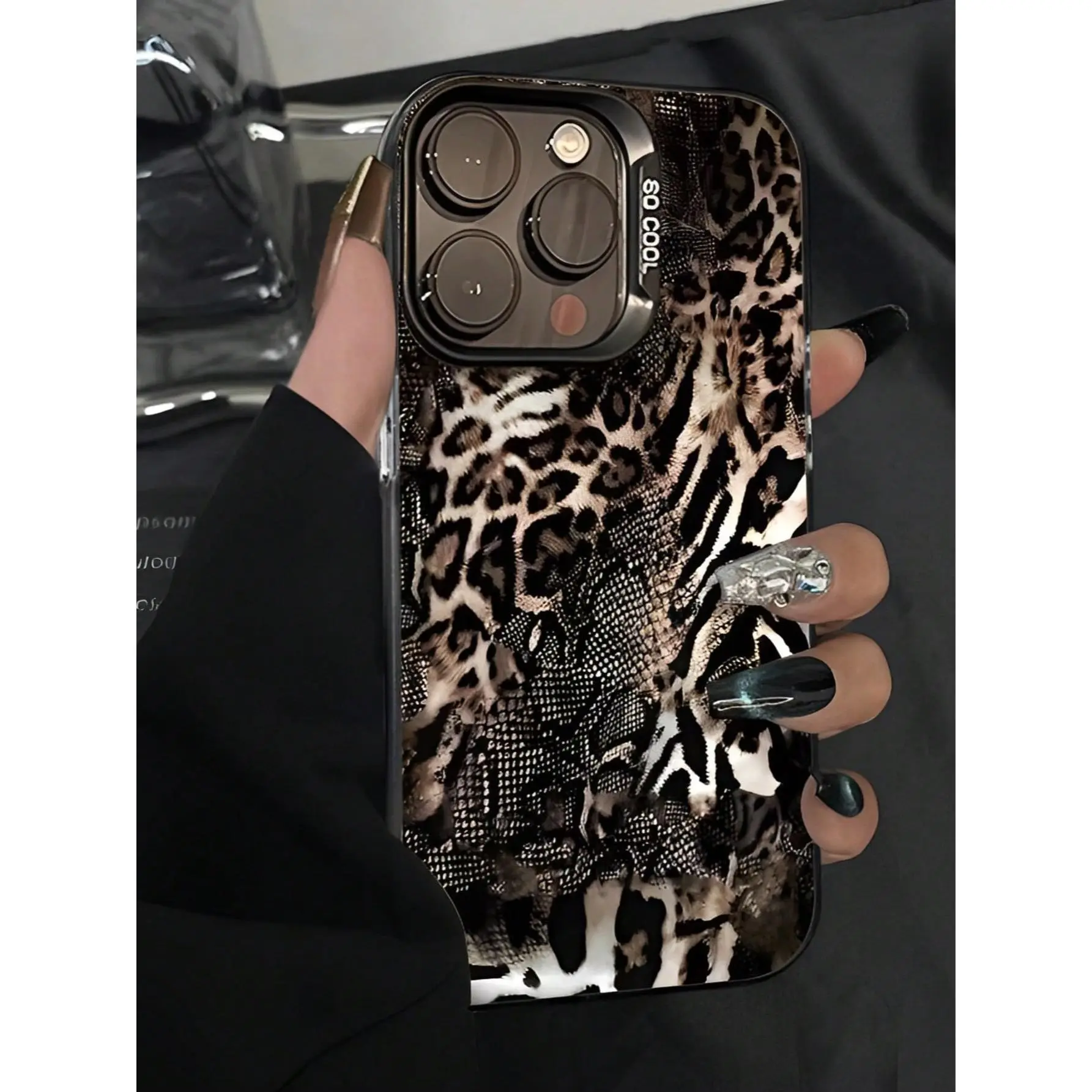 Leopard Print And Snake Print Splicing Phone Case Suitable For Compatible With Iphone17,16, 15, 14, 13, 12, 11, PRO MAX, PLUS,Galaxy S22/23/24 Ultra/FE, Iphone 16