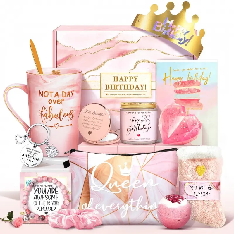 2026 Latest Trendy Gift Bundle, Fabulous Mug Gifts Set- Birthday Gifts for Women - Funny Birthday Gift Ideas for Her,Friends, Coworkers, Her, Wife, Mom, Daughter, Sister, Aunt Ceramic Marble Mug 14 Oz
